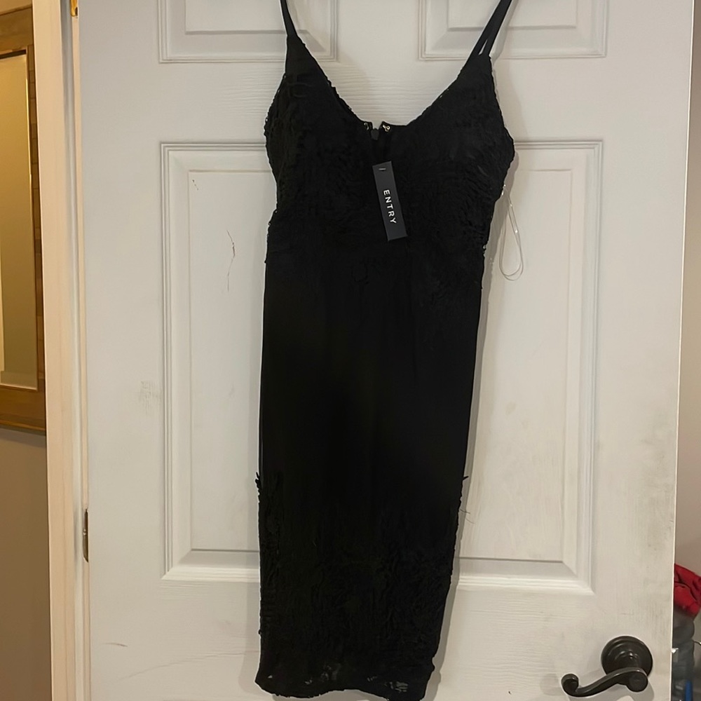 Black dress with detail from Miami boutique